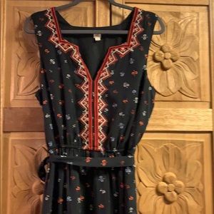 GAP Midi Boho Dress Embroidered Details Large